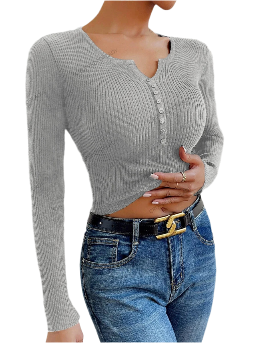 pull manches longues en tricot.