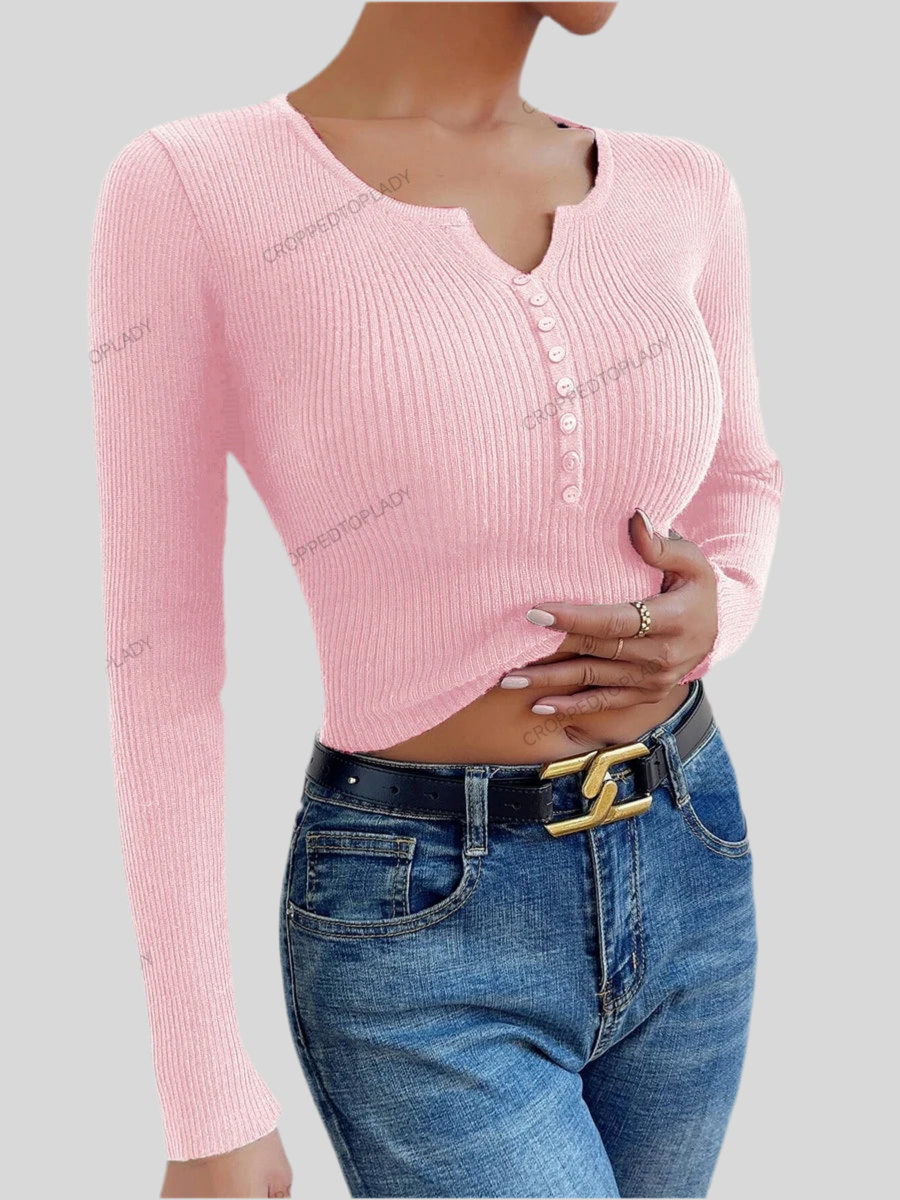 pull manches longues en tricot.